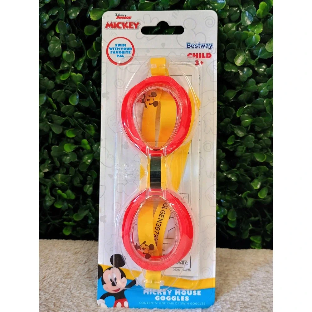 Mickey Mouse Swim Goggles Child Age 3+ Impact Resistant Lenses UV‎ Protection